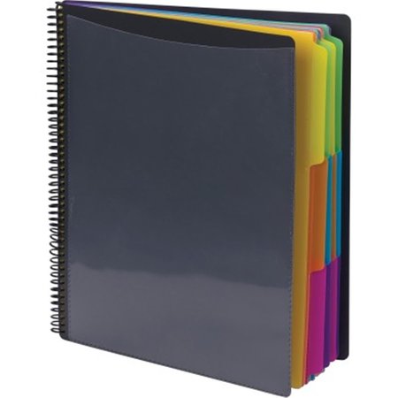 MADE-TO-STICK 8.5 x 11 in. 24 Pocket Poly Project Organizer, Assorted Color MA2656344
